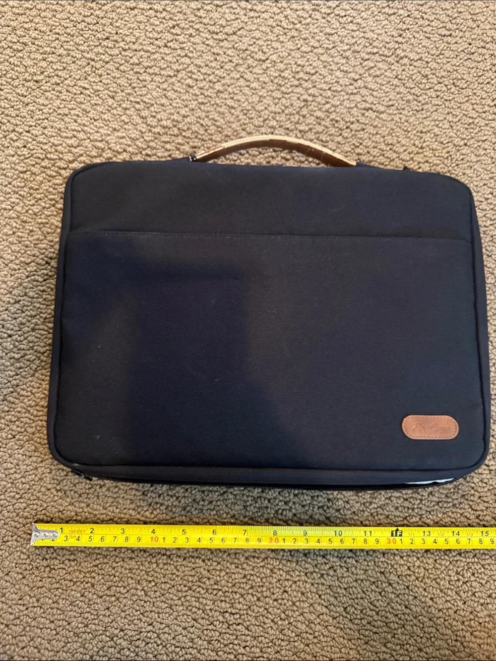 Men's black canvas Laptop Briefcase folio